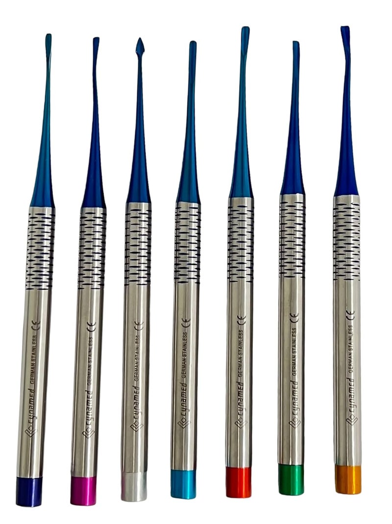 artlab -Premium Dental Elevators Etracting Extraction Osteotome Periotome Luxating Elevator Apical Spade Cryer Proximator Elevator Oral Implant, Root Extraction (Proximator PDL Set of 7) - Image 4